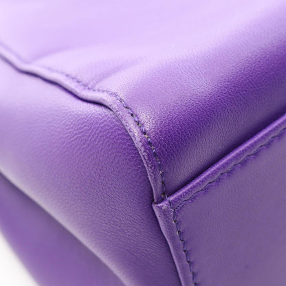Fendi Handbag Mini Peekaboo Purple Leather — view 5