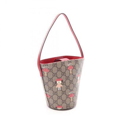 Gucci Kim Seungyoung Children's Bucket Bag Kids Beige Brown Multi Leather x Kim — view 2