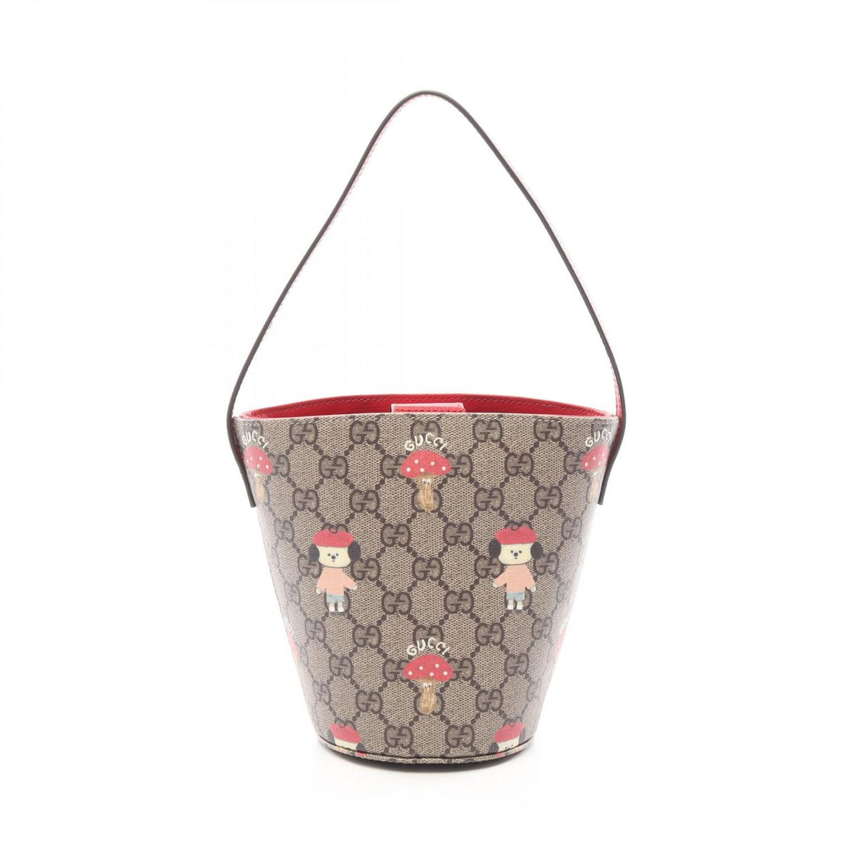 Gucci Kim Seungyoung Children's Bucket Bag Kids Beige Brown Multi Leather x Kim