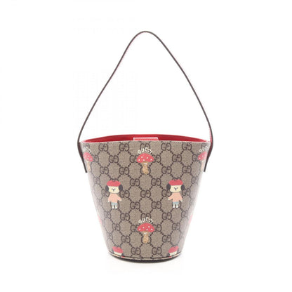 Gucci Kim Seungyoung Children's Bucket Bag Kids Beige Brown Multi Leather x Kim