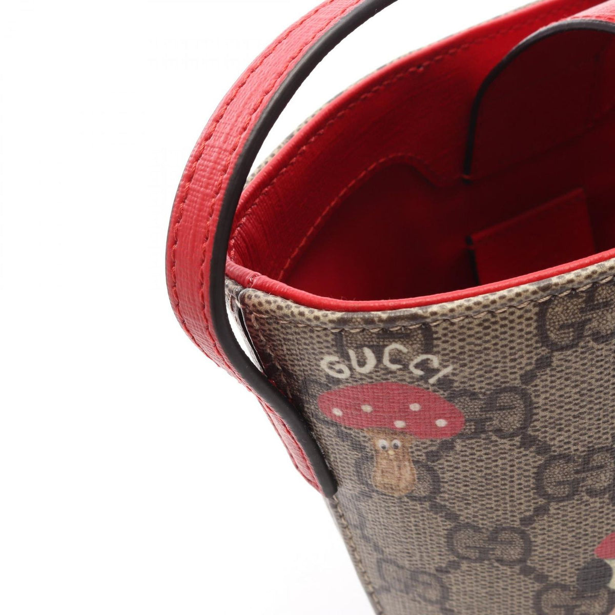 Gucci Kim Seungyoung Children's Bucket Bag Kids Beige Brown Multi Leather x Kim — view 6