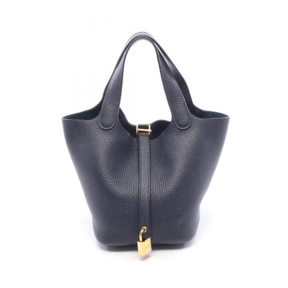 Hermes Handbag Picotin Lock PM Bleu Nuit Leather