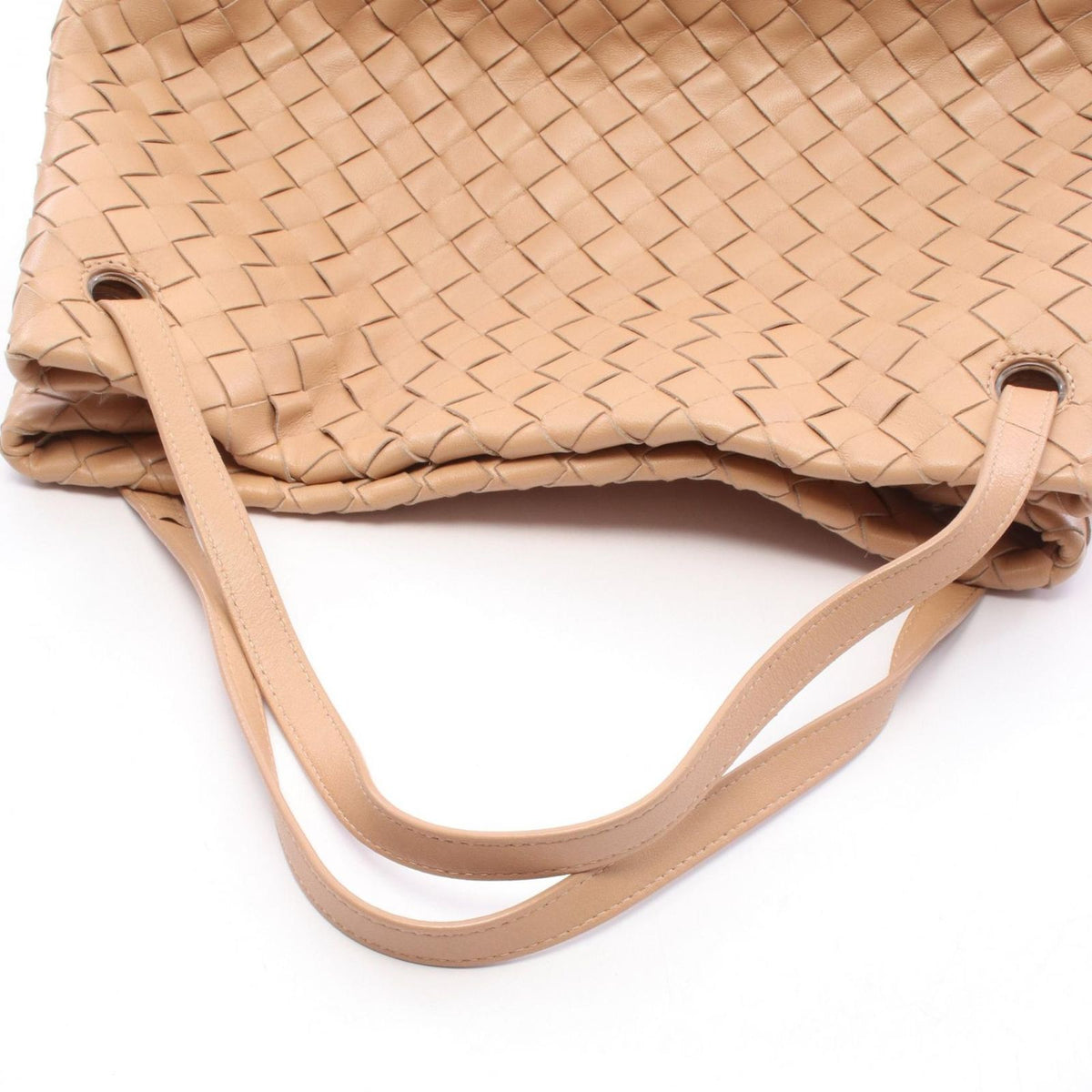 Bottega Veneta Tote Bag Intrecciato Light Beige Lambskin — view 5