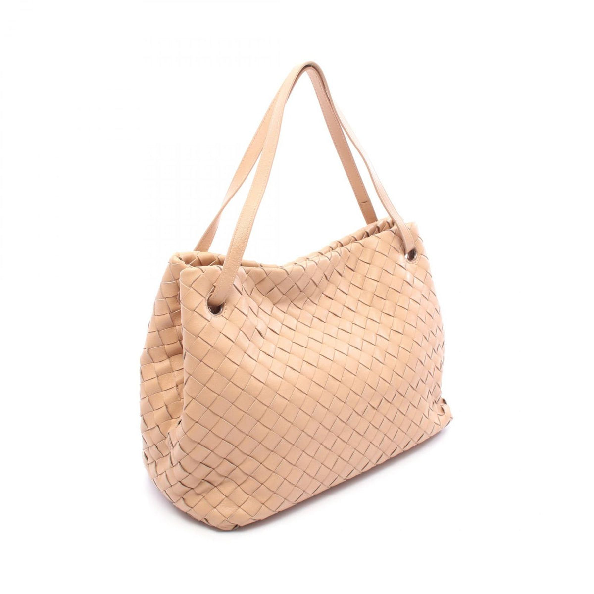 Bottega Veneta Tote Bag Intrecciato Light Beige Lambskin — view 2
