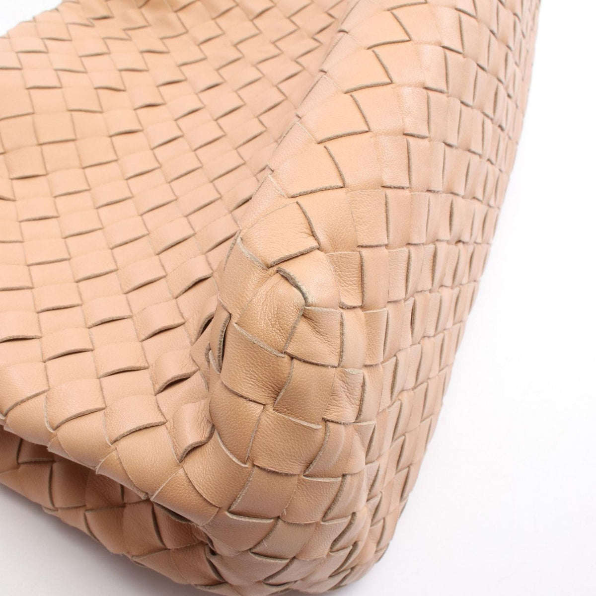 Bottega Veneta Tote Bag Intrecciato Light Beige Lambskin — view 6
