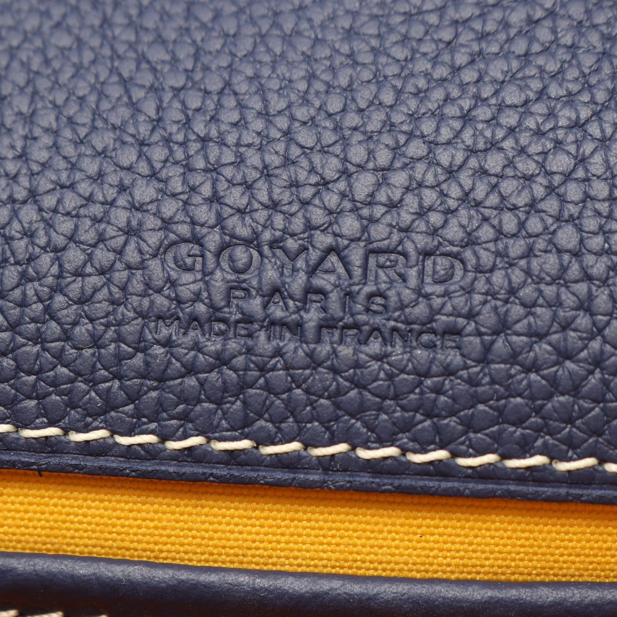 Goyard Shoulder Bag Belvedere PM Navy Brown White Leather — view 4