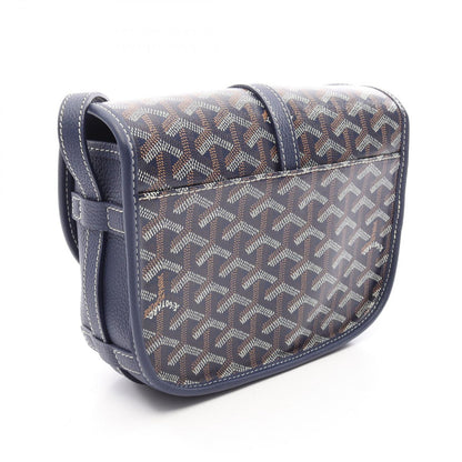 Goyard Shoulder Bag Belvedere PM Navy Brown White Leather — view 2