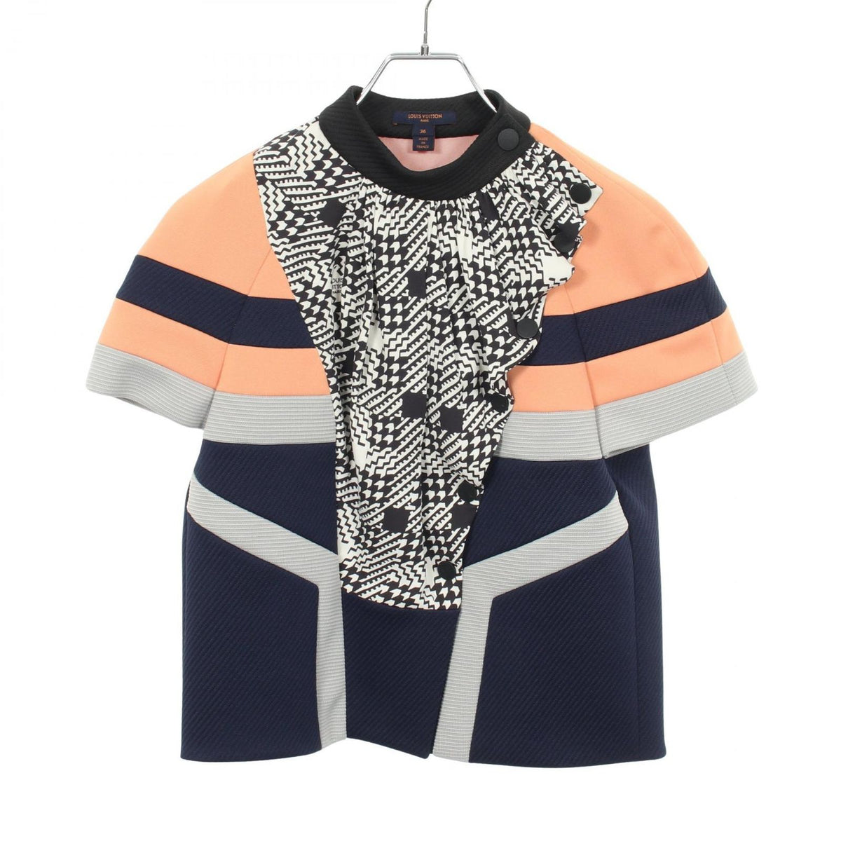 Louis Vuitton Top Short Sleeve Silk Wool Top