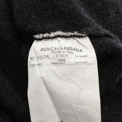 Dolce & Gabbana Knit Logo Turtleneck Sleeveless Cashmere Sweater — view 4