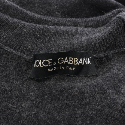 Dolce & Gabbana Knit Logo Turtleneck Sleeveless Cashmere Sweater — view 3