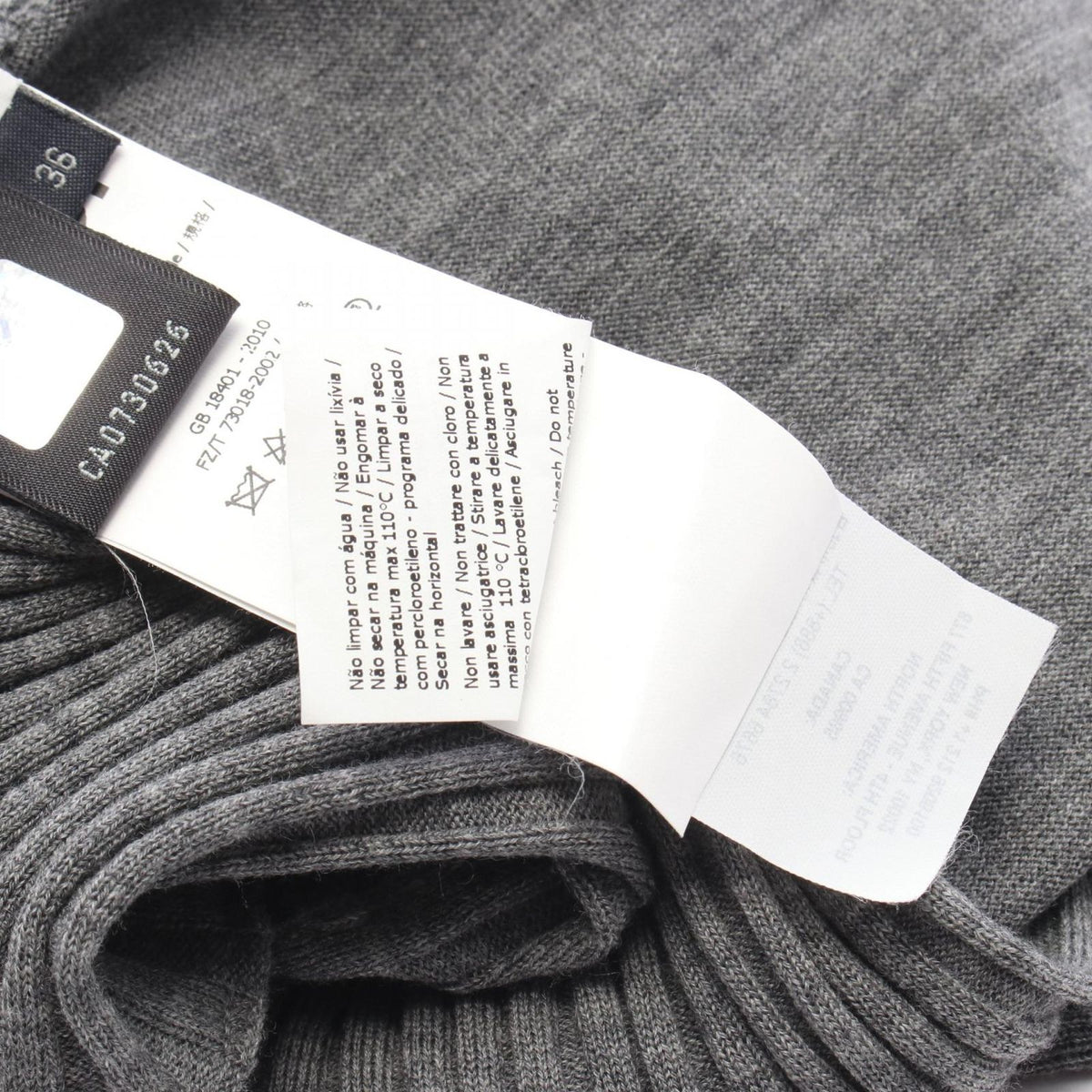 Fendi Knit Turtleneck Sweater Gray Wool Turtle — view 5