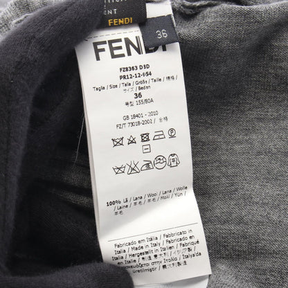 Fendi Knit Turtleneck Sweater Gray Wool Turtle — view 4