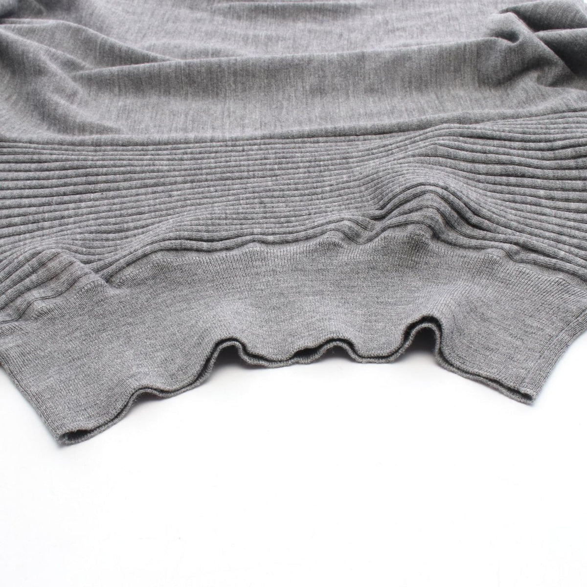 Fendi Knit Turtleneck Sweater Gray Wool Turtle — view 6