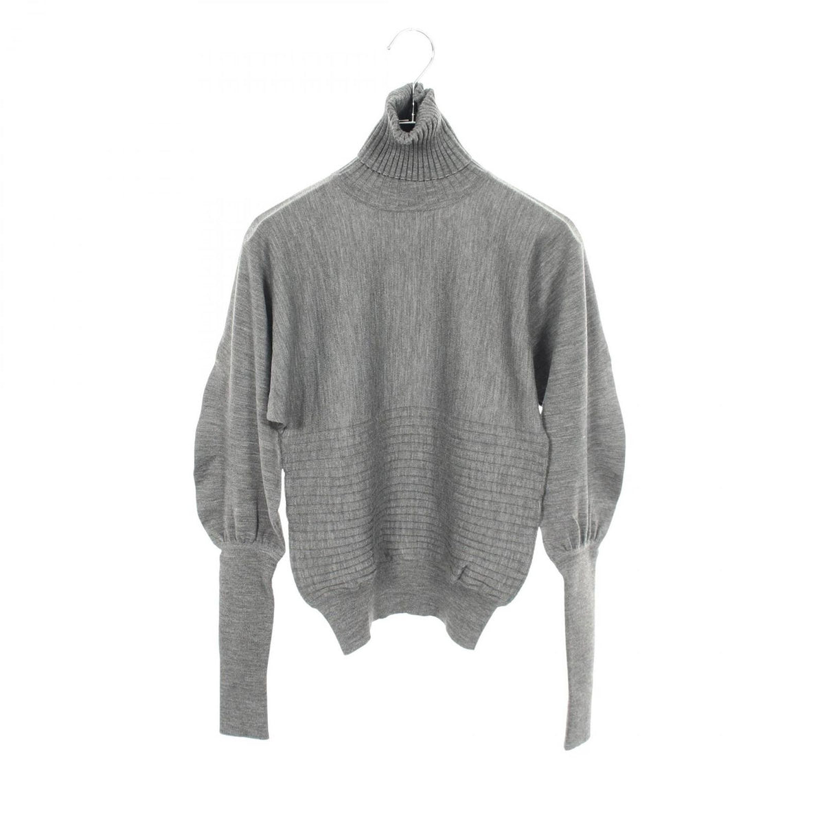 Fendi Knit Turtleneck Sweater Gray Wool Turtle
