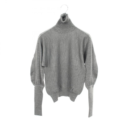 Fendi Knit Turtleneck Sweater Gray Wool Turtle
