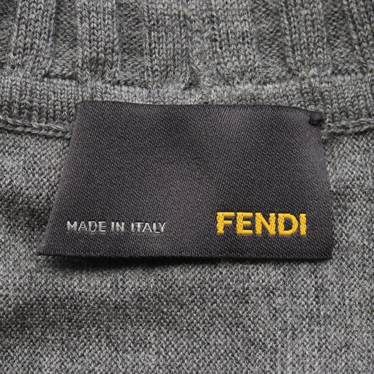 Fendi Knit Turtleneck Sweater Gray Wool Turtle — view 3