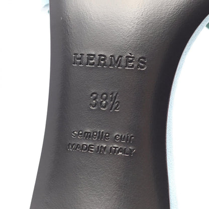 Hermes Sandals Oasis Blue Green Suede — view 6