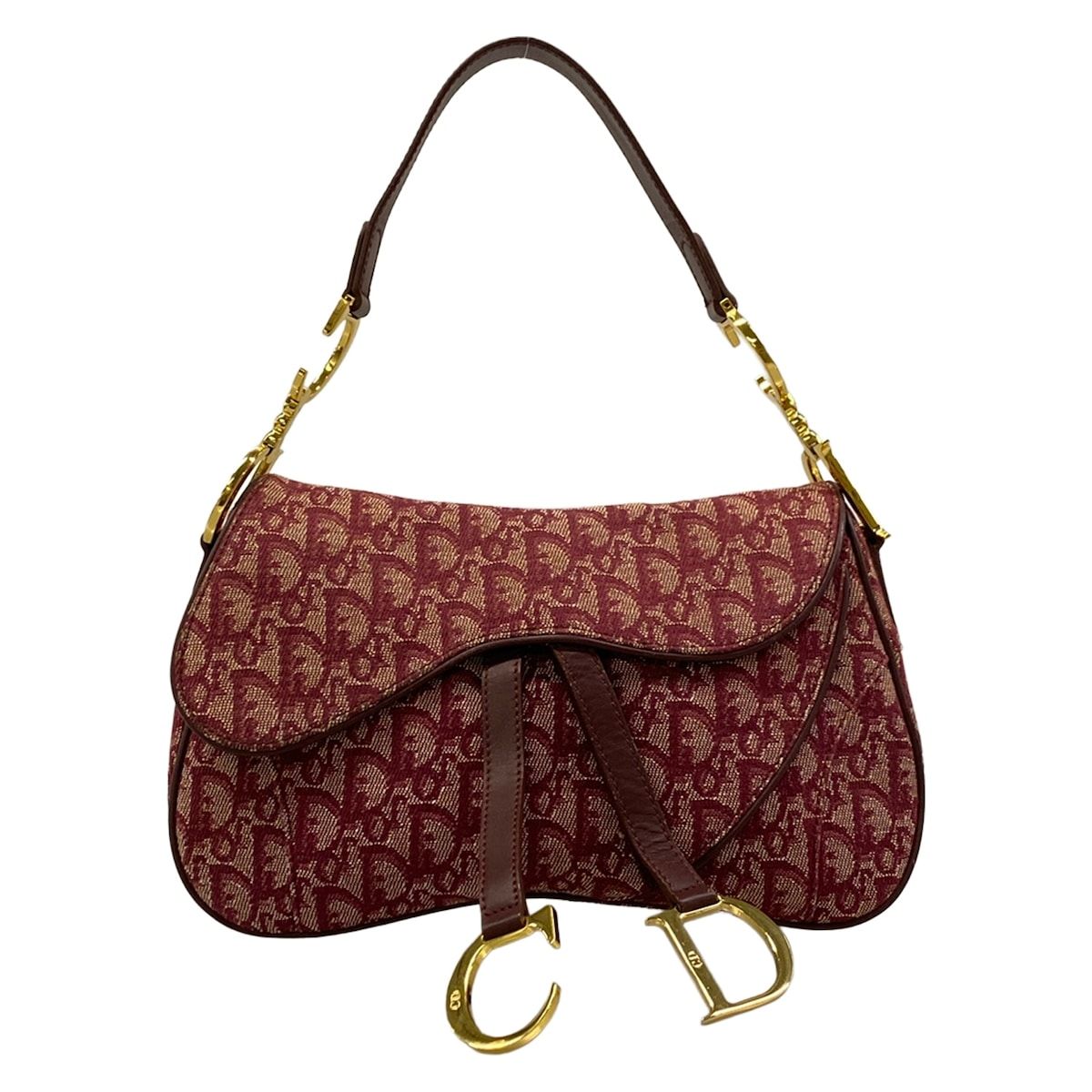 Dior Shoulder Bag Trotter Beige Red