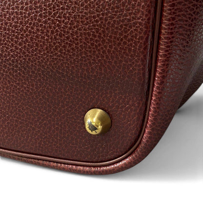 Cartier J4 Vintage Boston Bag Weekender Burgundy Leather — view 8