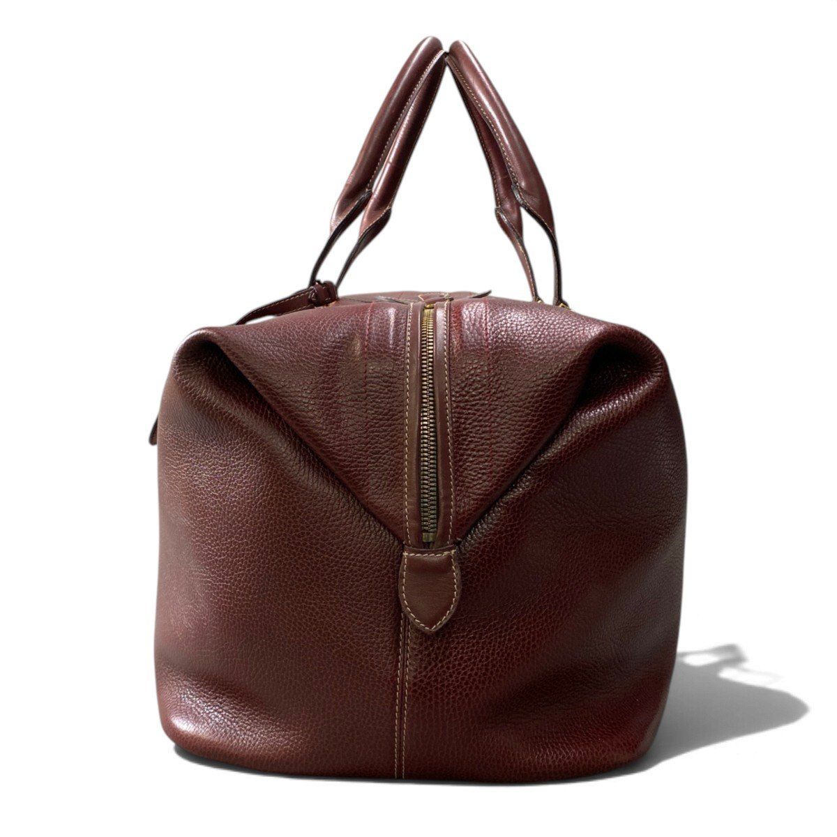Cartier J4 Vintage Boston Bag Weekender Burgundy Leather — view 4