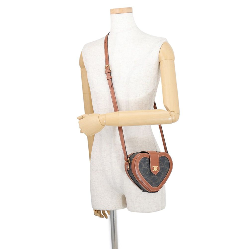 Celine Shoulder Bag Triomphe Heart Leather — view 4