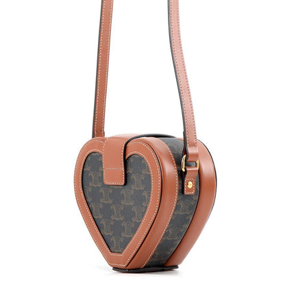 Celine Shoulder Bag Triomphe Heart Leather — view 2