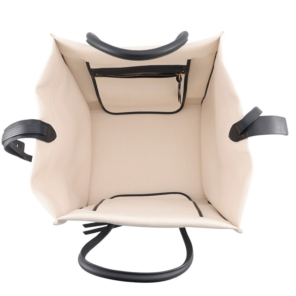 Celine Tote Bag Luggage Phantom Medium Canvas Leather Black — view 5