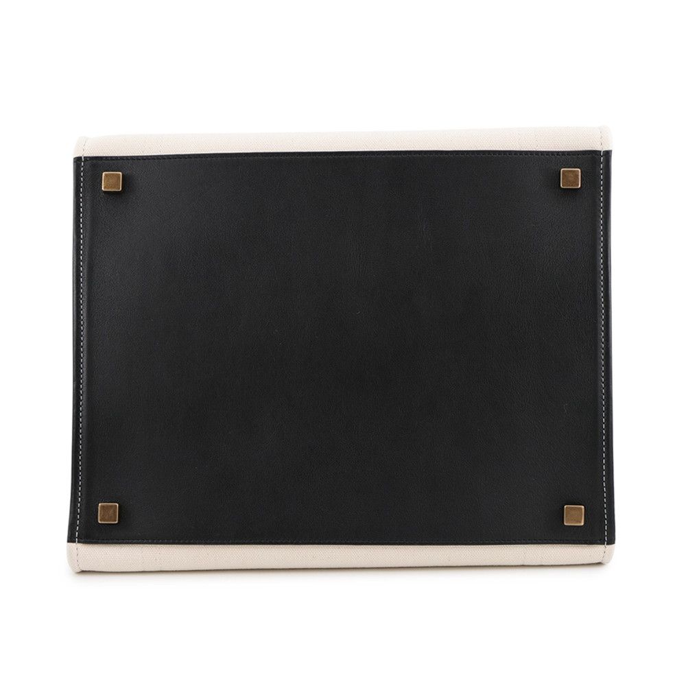 Celine Tote Bag Luggage Phantom Medium Canvas Leather Black — view 3