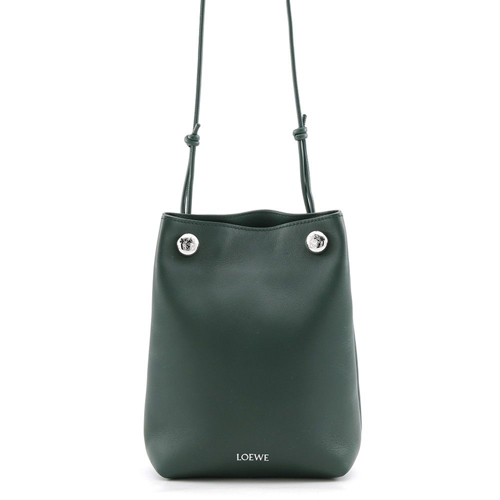 Loewe Shoulder Bag Pebble Pouch Smooth Calf Leather