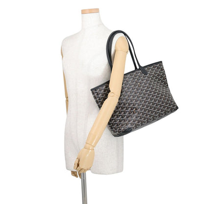 Goyard Tote Bag Artois PM Leather Black Herringbone — view 4
