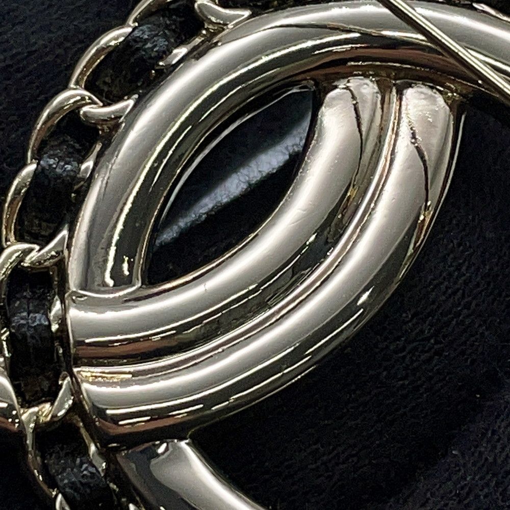Chanel Brooch CC Logo Rhinestone Faux Pearl Lambskin — view 6