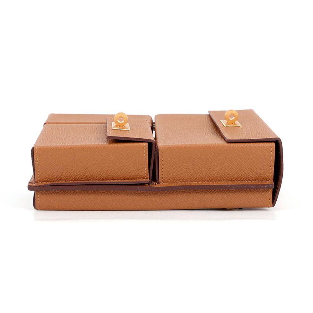 Hermes Kelly Multi Pocket to Go Pouch Gold Epsom — view 8
