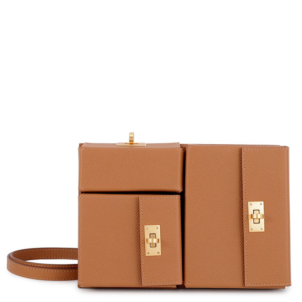 Hermes Kelly Multi Pocket to Go Pouch Gold Epsom — view 5