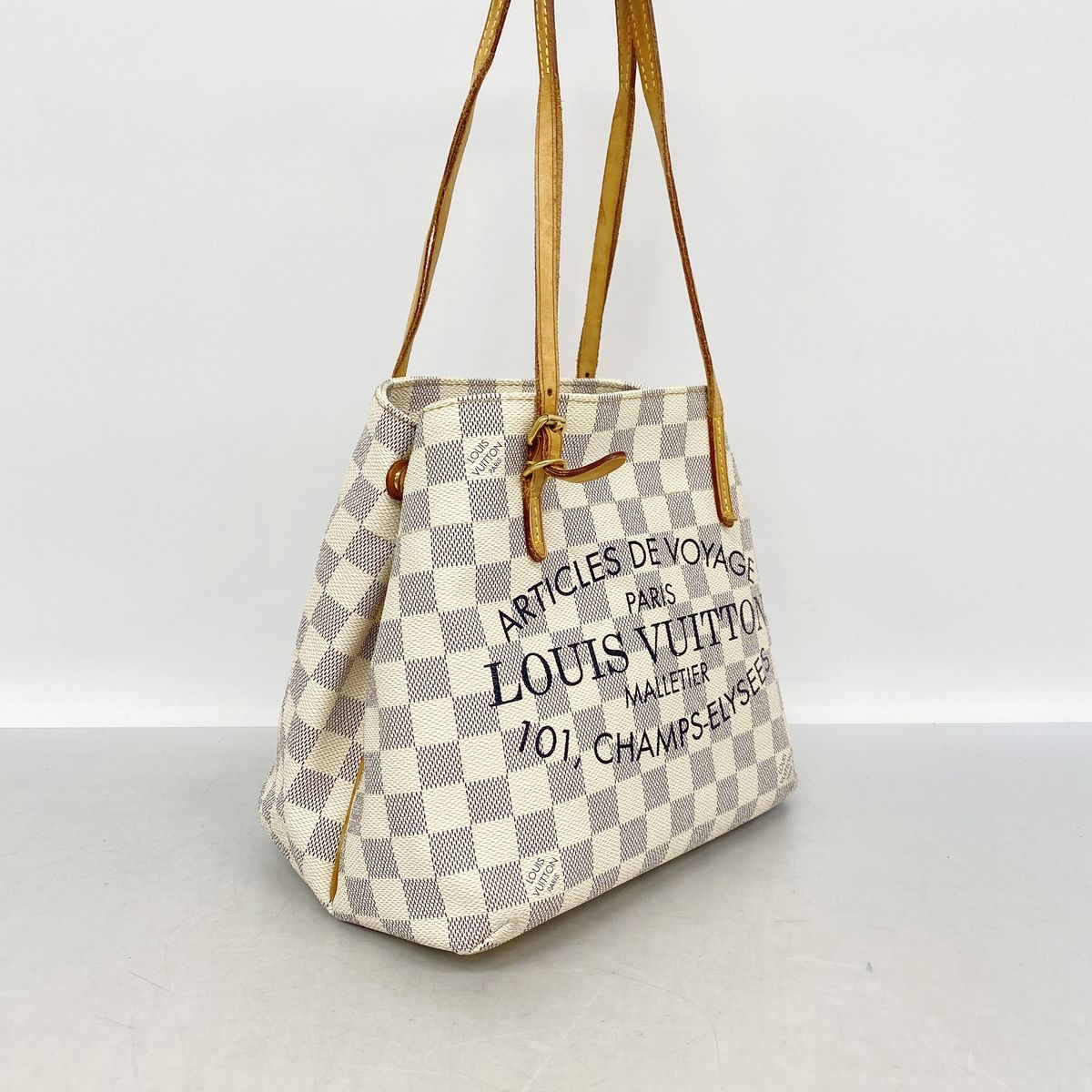 Louis Vuitton Shoulder Bag Damier Azur Cabas PM White — view 2