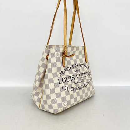 Louis Vuitton Shoulder Bag Damier Azur Cabas PM White — view 2