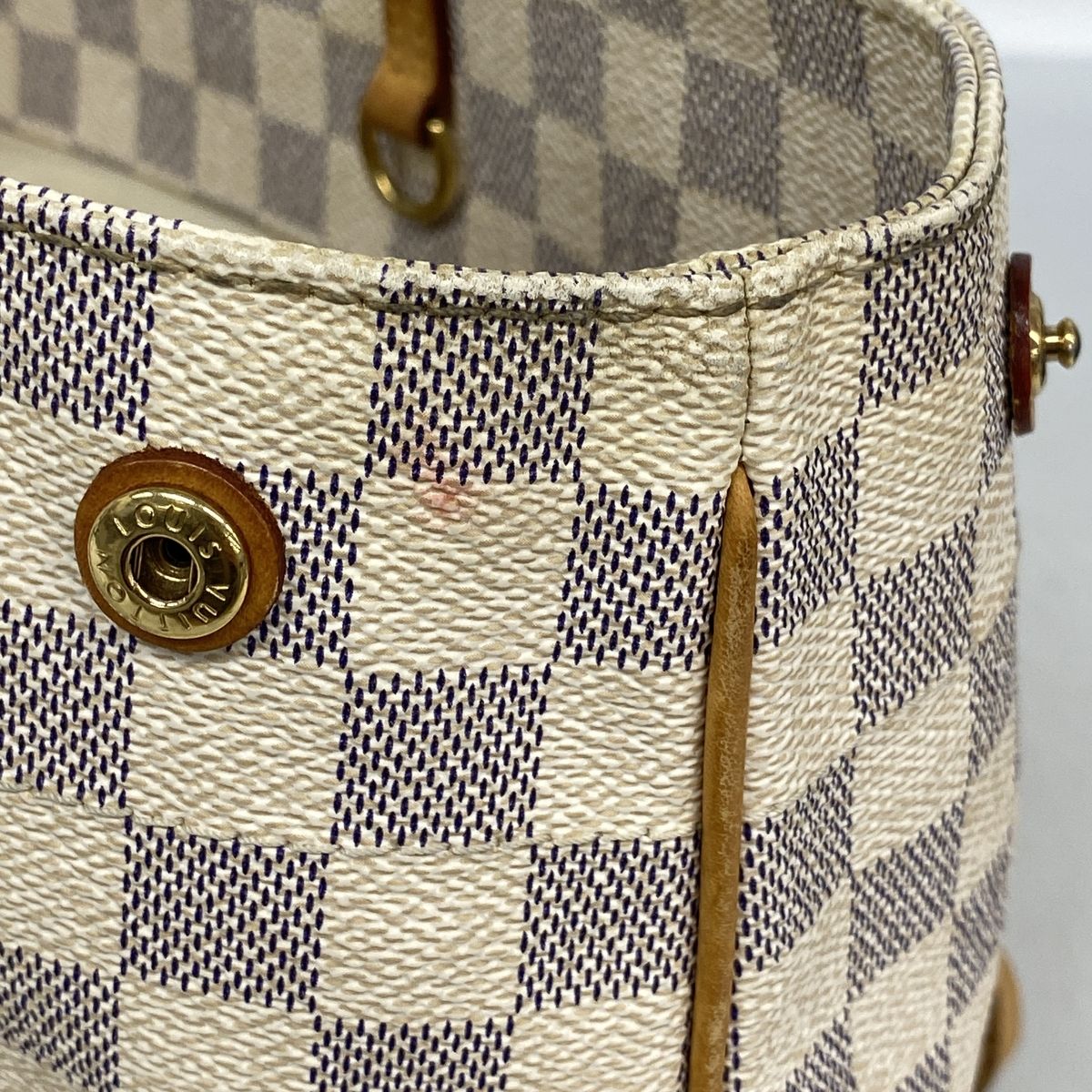 Louis Vuitton Shoulder Bag Damier Azur Cabas PM White — view 8