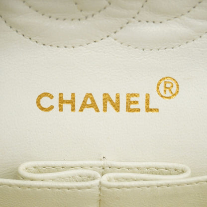 Chanel Shoulder Bag Quilted Lambskin White Gold — view 5