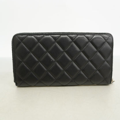 Chanel Wallet Quilted Lambskin Black Silver — view 8
