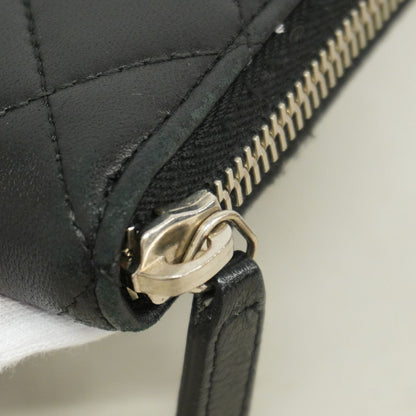 Chanel Wallet Quilted Lambskin Black Silver — view 6