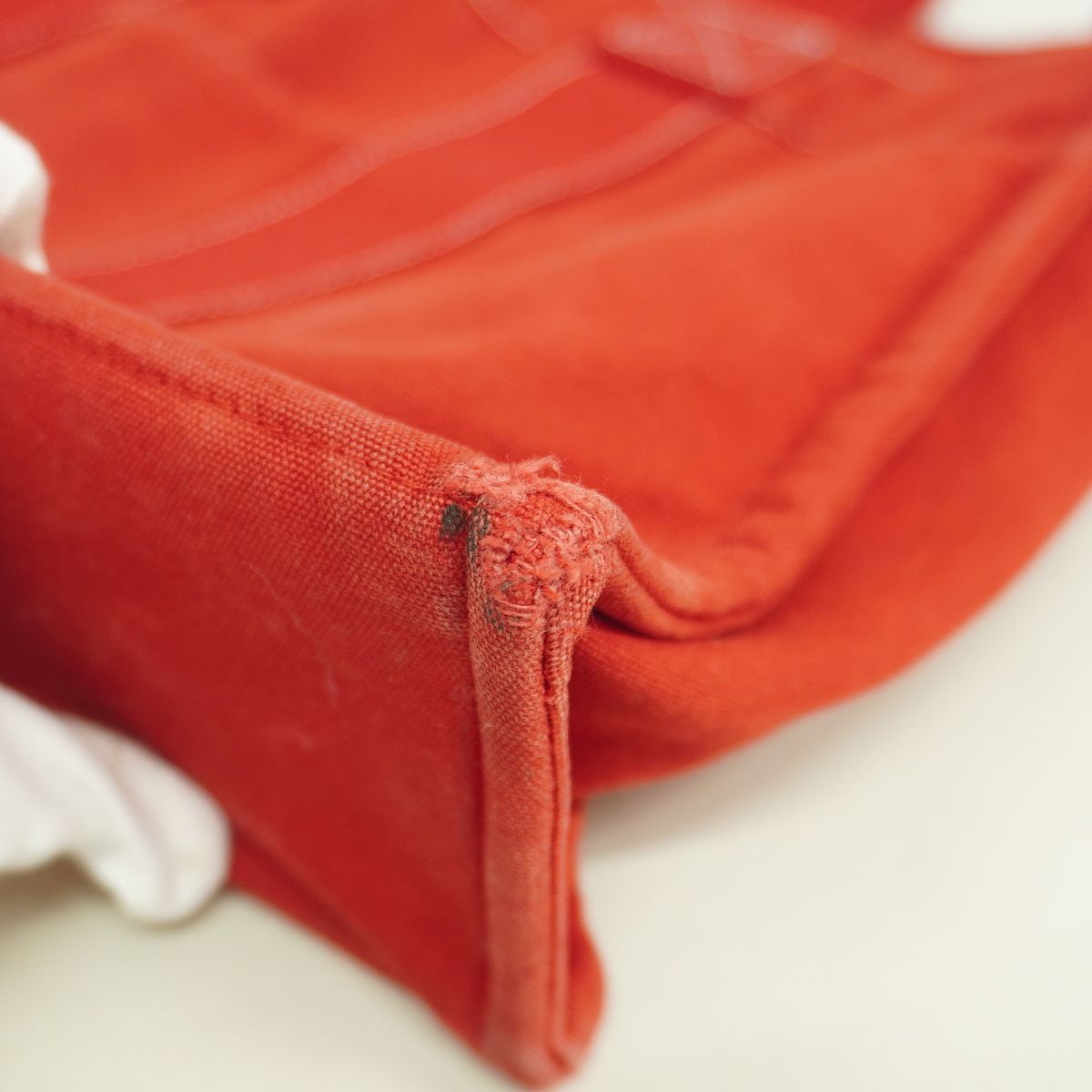 Hermes Tote Bag Fourre Tout MM Canvas Red Silver — view 6