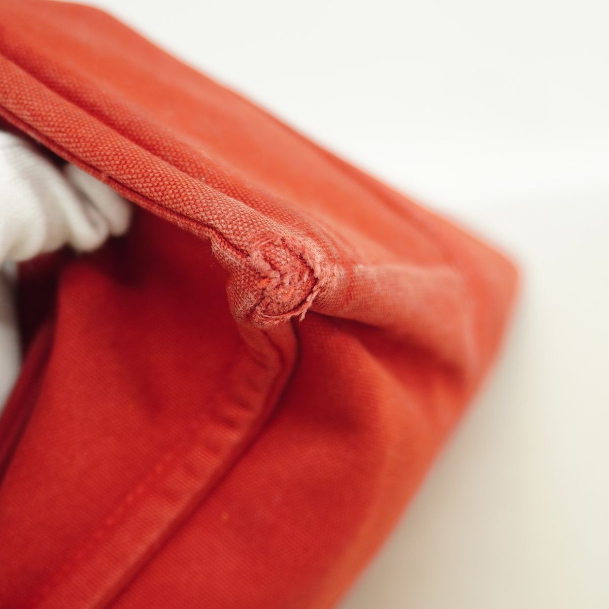 Hermes Tote Bag Fourre Tout MM Canvas Red Silver — view 7