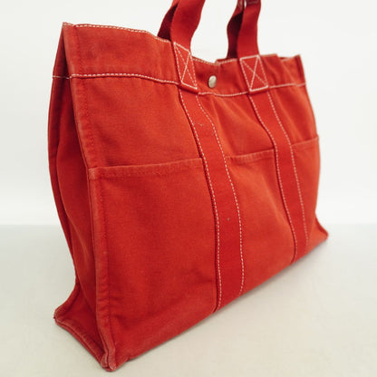 Hermes Tote Bag Fourre Tout MM Canvas Red Silver — view 2