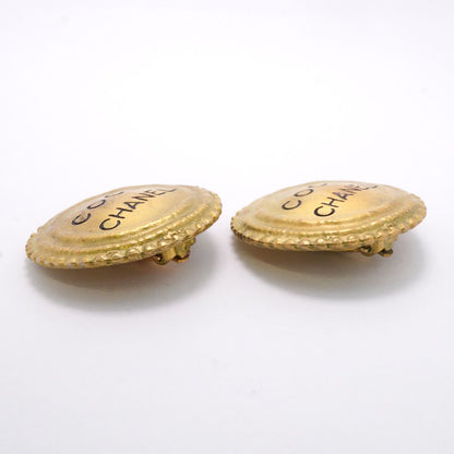 Chanel Earrings Vintage Logo Gold Plated — view 2