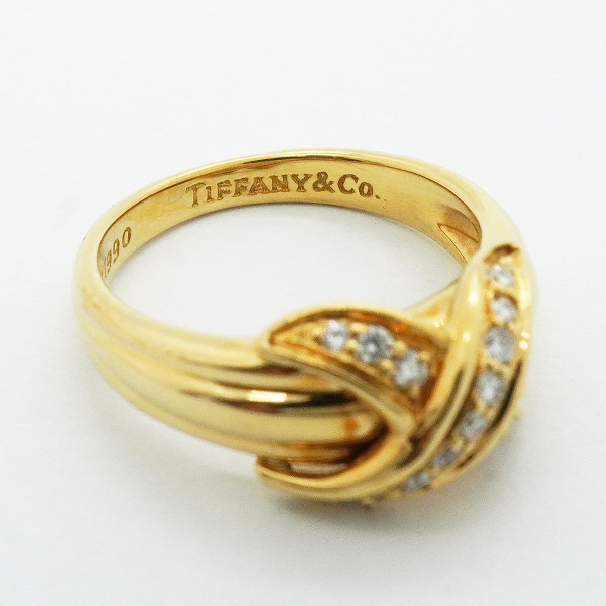 Tiffany & Co Ring Signature 18k Yellow Gold Diamond — view 4
