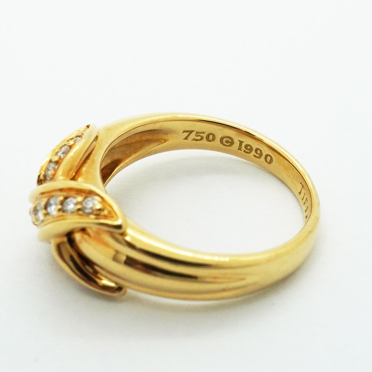 Tiffany & Co Ring Signature 18k Yellow Gold Diamond — view 5