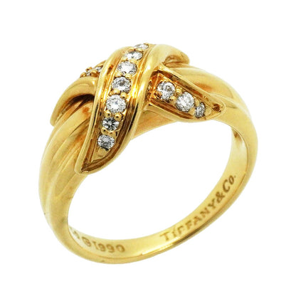 Tiffany & Co Ring Signature 18k Yellow Gold Diamond