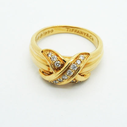 Tiffany & Co Ring Signature 18k Yellow Gold Diamond — view 3