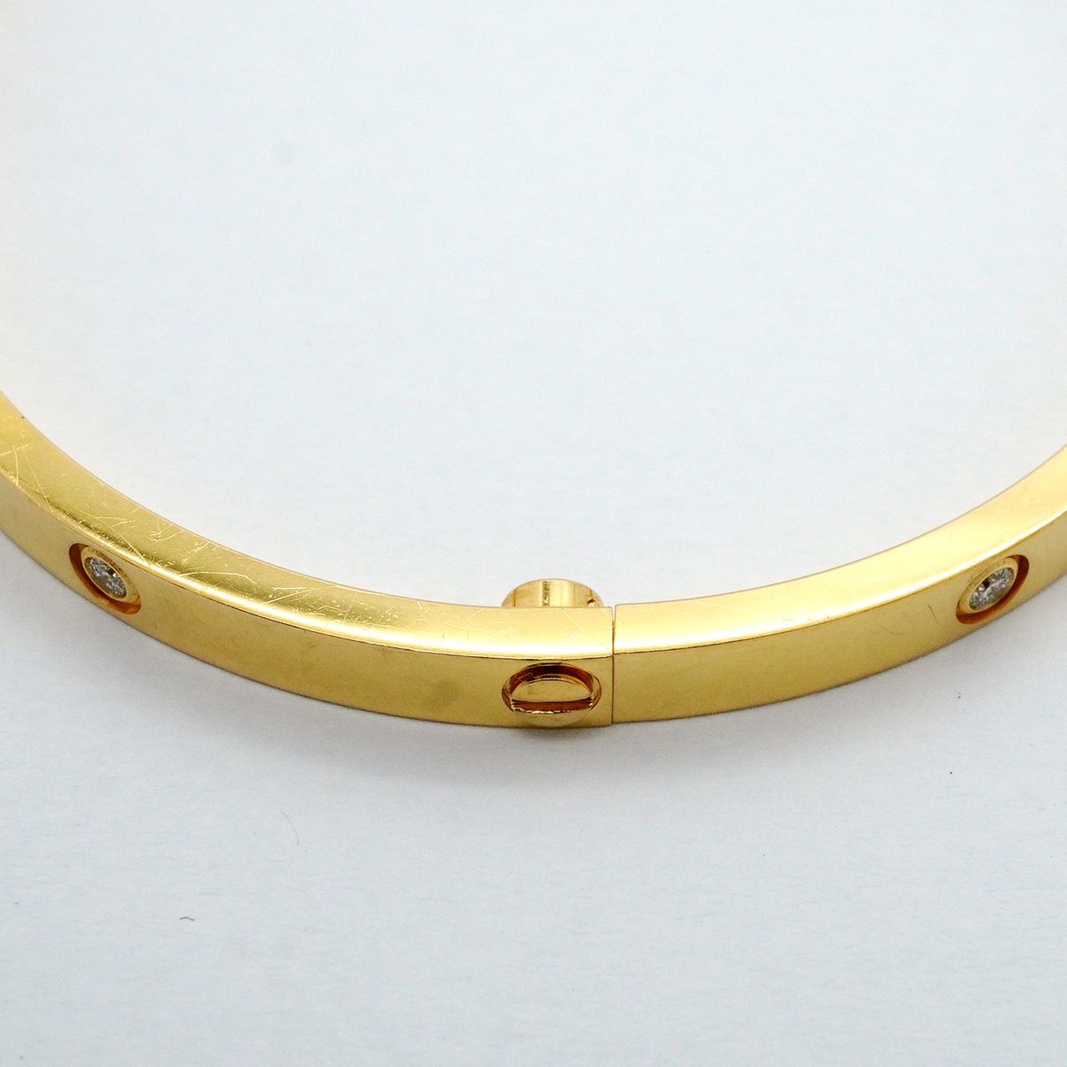 Cartier Bangle Bracelet Love Small Yellow Gold Diamond — view 4