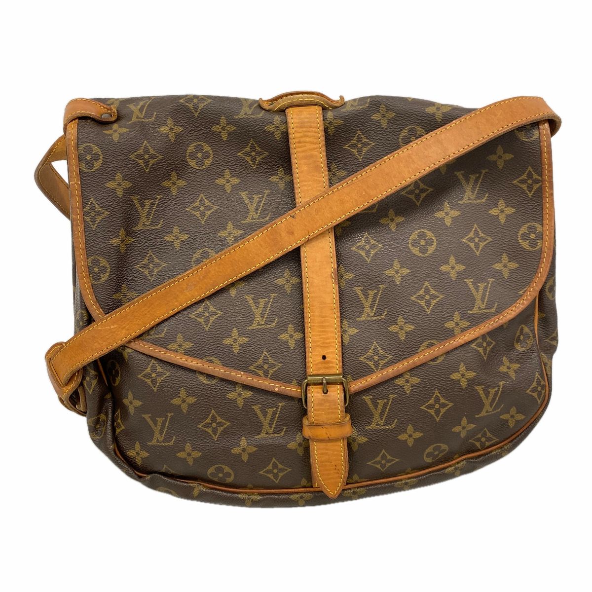 Louis Vuitton Shoulder Bag Monogram Saumur 35 Brown