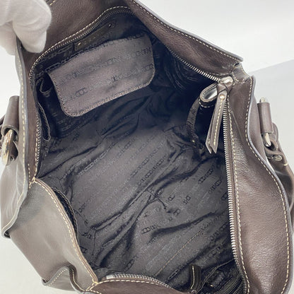 Celine Tote Bag Leather Dark Brown Silver — view 4